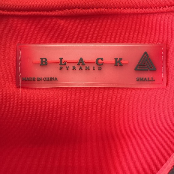 Black Pyramid Chris Brown Racer Track Jacket Size S Red White Gray Red Blue Blk - Picture 4 of 5